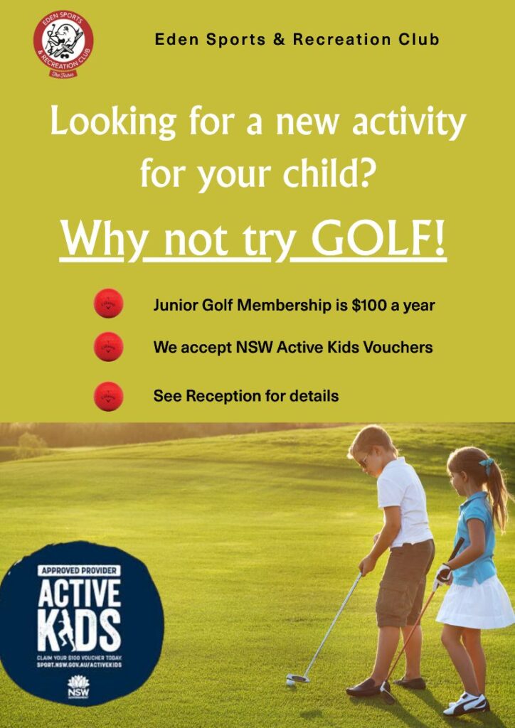 active kids voucher for golf lessons