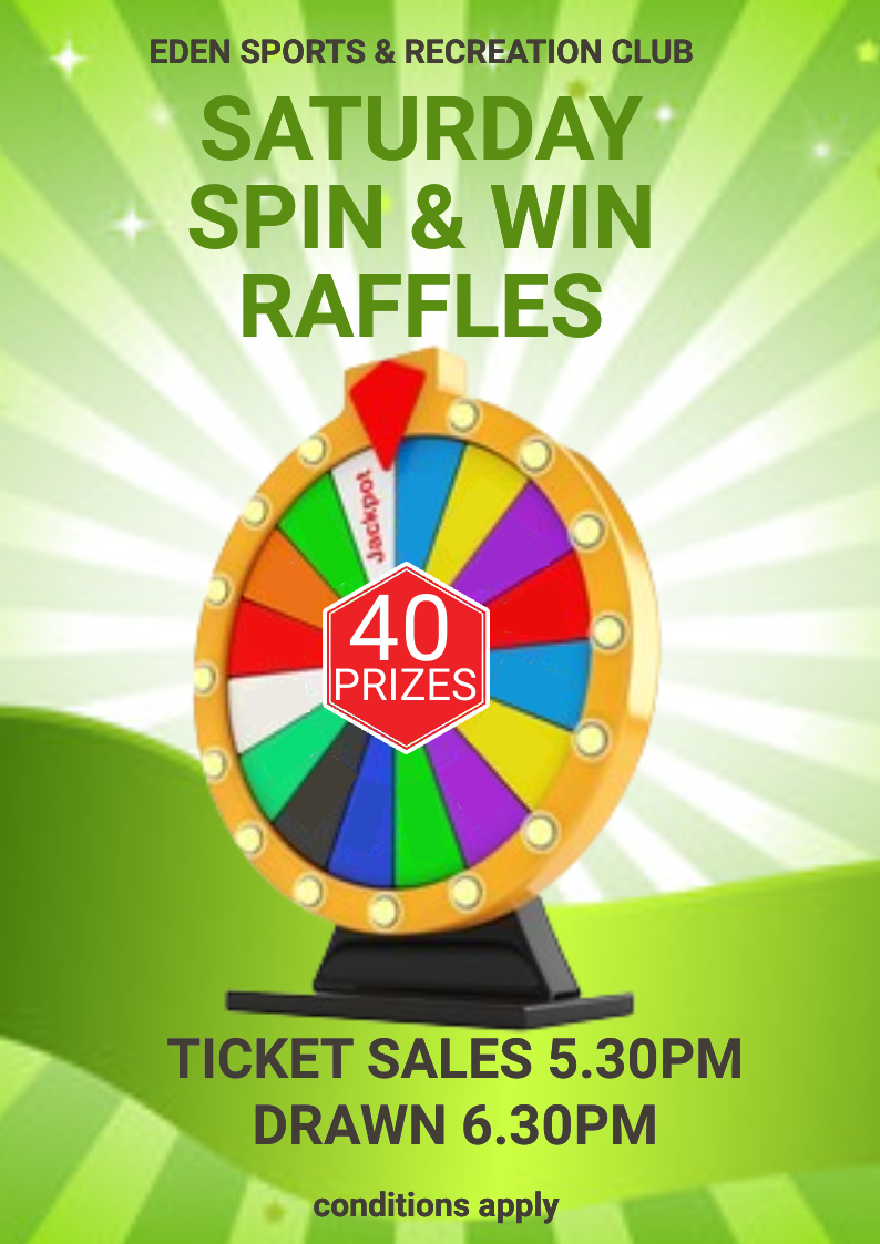 Saturday spin & win raffles