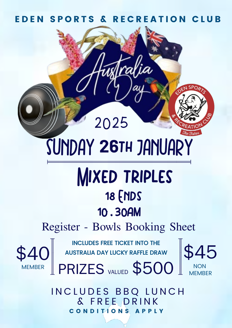 australia day mixed triples bowls