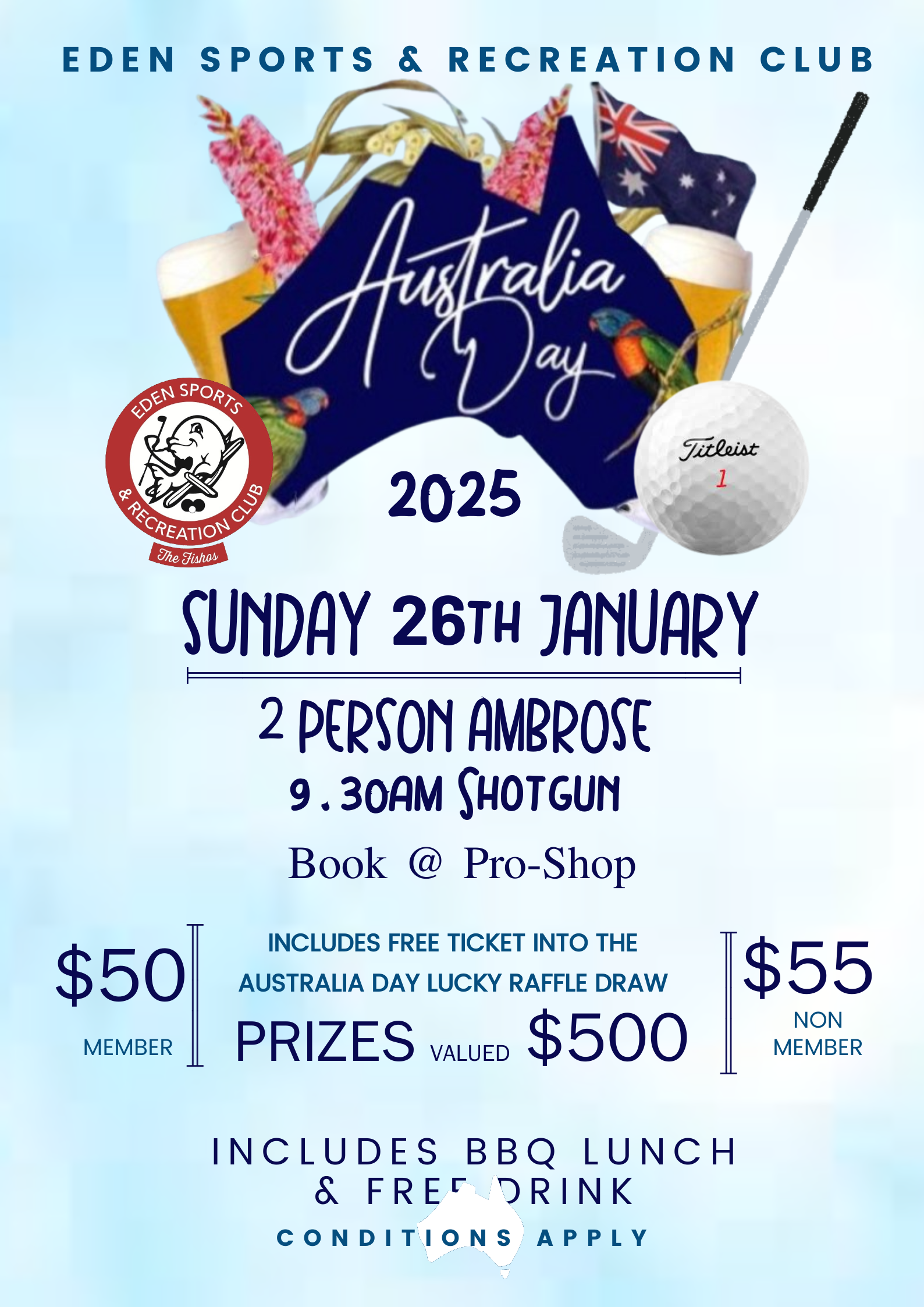 australia day golf day 2 person ambrose