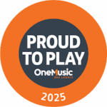 one music logo 2025 Proud to play 2025