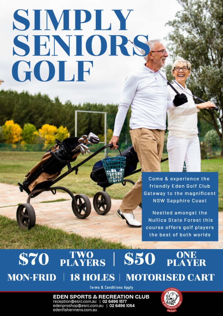 Simply seniors golf special at Eden Sports Rec Club