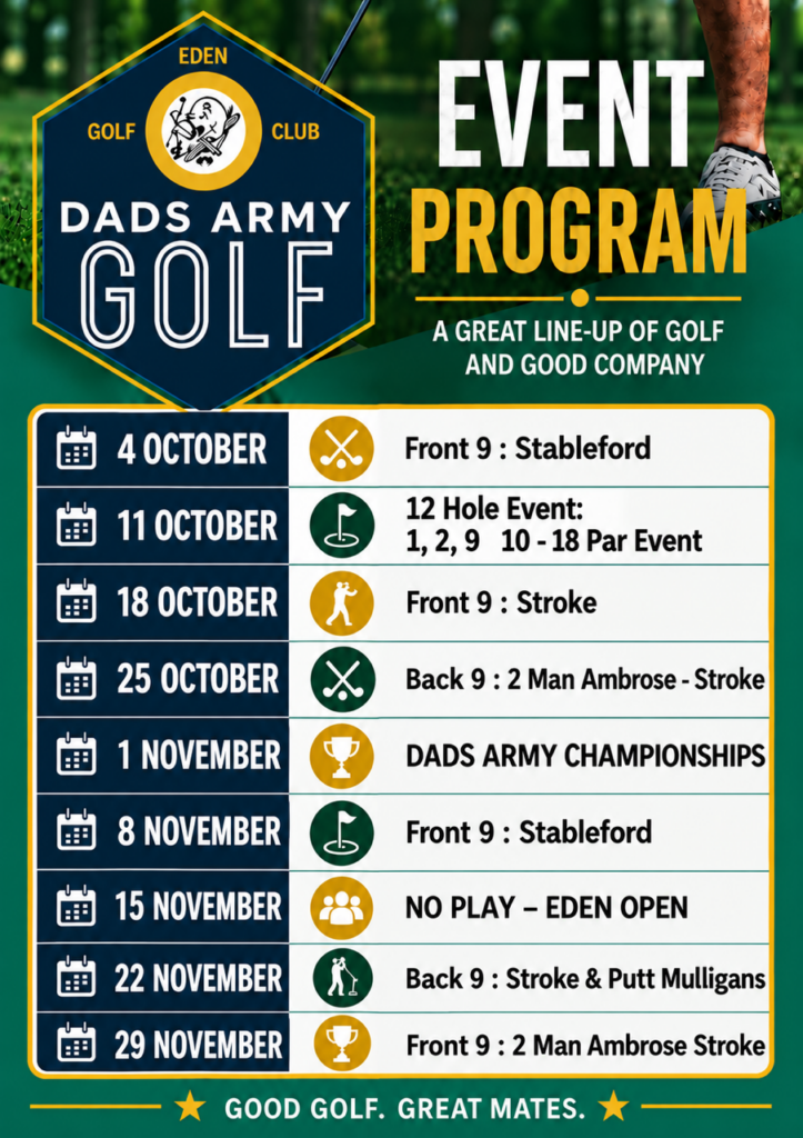 Dad's Army October schedule